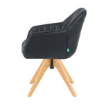 Mika-Finn 2er-Set - Drehsessel in Wildleder Optik, Cord, Webstoff Creme