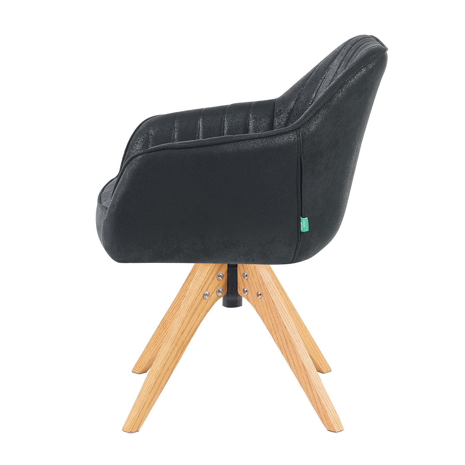 Mika-Finn 2er-Set - Drehsessel in Wildleder Optik, Cord, Webstoff Creme