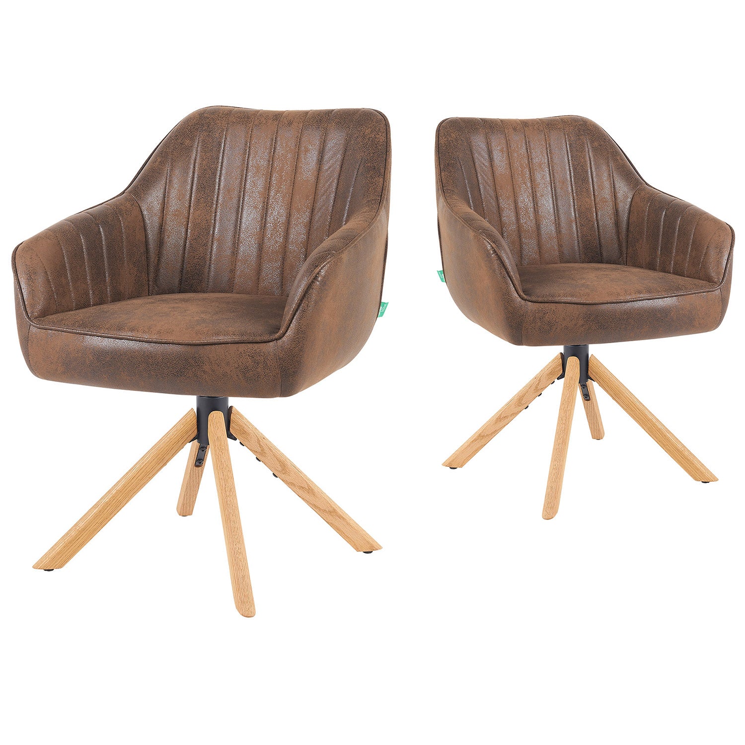 Mika-Luis 2er-Set - Polstersessel in Wildlederoptik, Cord, Webstoff