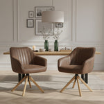 Mika-Luis 2er-Set - Polstersessel in Wildlederoptik, Cord, Webstoff