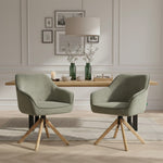 Mika-Luis 2er-Set - Polstersessel in Wildlederoptik, Cord, Webstoff