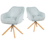 Mika-Luis 2er-Set - Polstersessel in Wildlederoptik, Cord, Webstoff