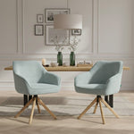 Mika-Luis 2er-Set - Polstersessel in Wildlederoptik, Cord, Webstoff