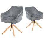 Mika-Luis 2er-Set - Polstersessel in Wildlederoptik, Cord, Webstoff