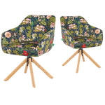 Mika-Luis 2er-Set - Polstersessel in Wildlederoptik, Cord, Webstoff