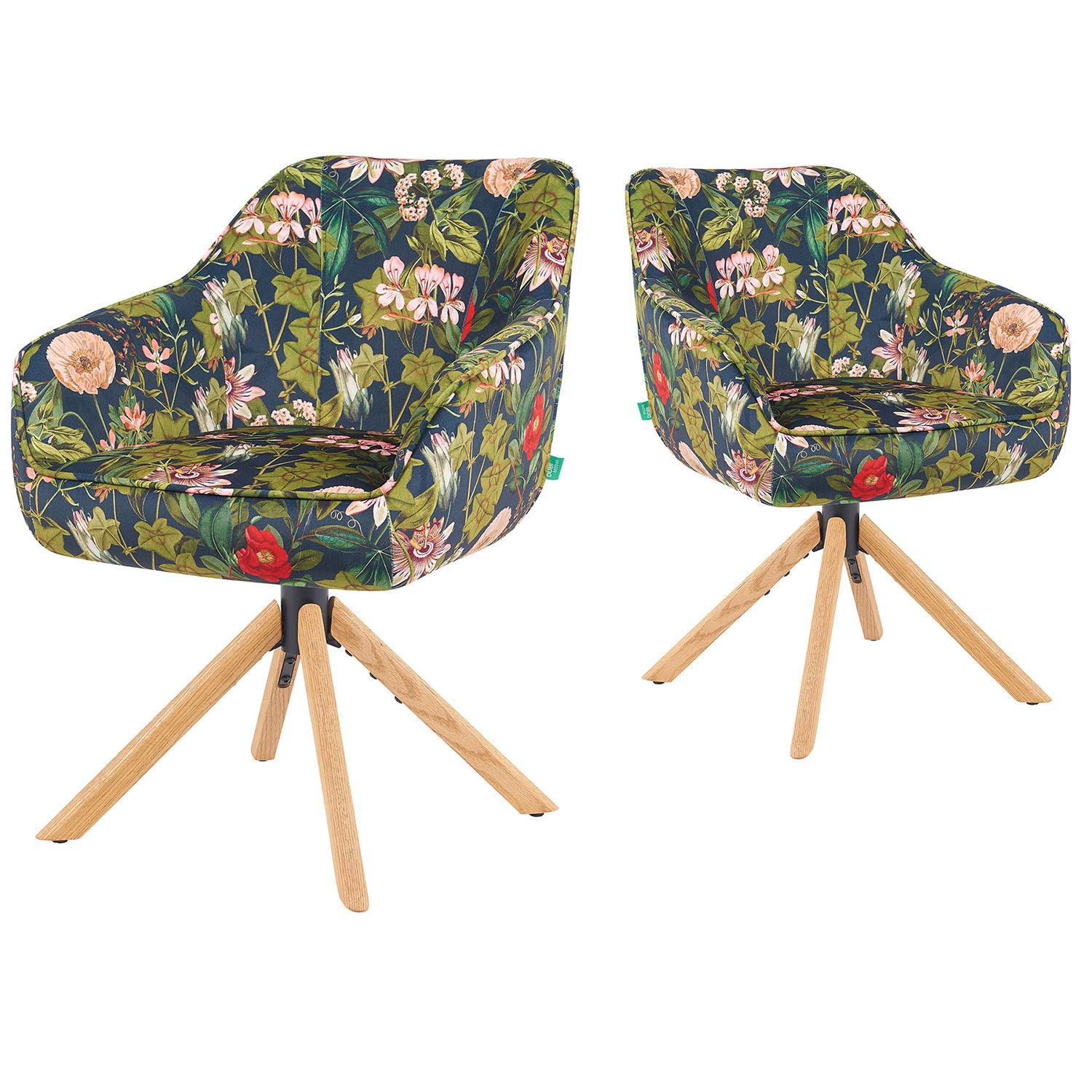 Mika-Luis 2er-Set - Polstersessel in Wildlederoptik, Cord, Webstoff