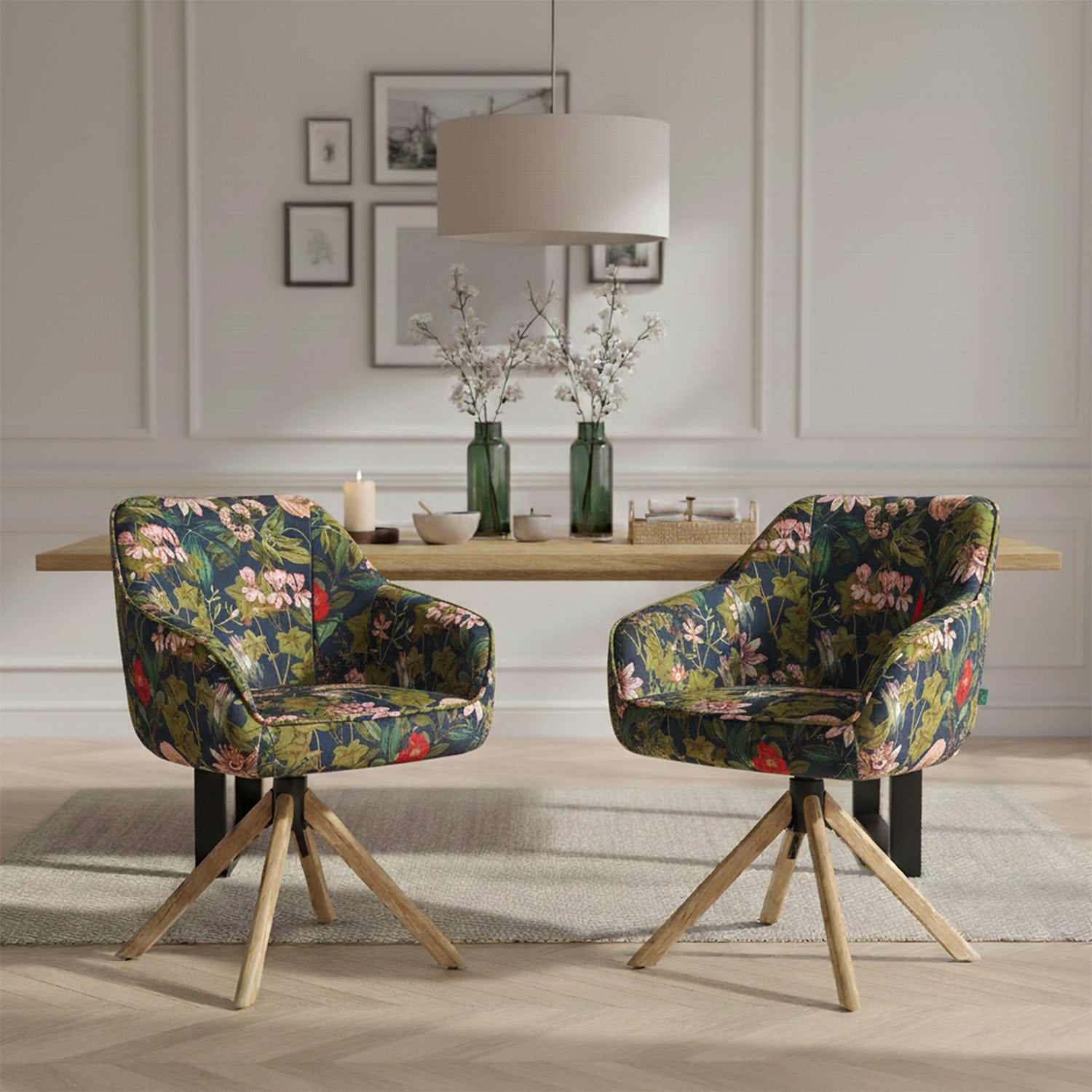 Mika-Luis 2er-Set - Polstersessel in Wildlederoptik, Cord, Webstoff