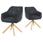 Mika-Luis 2er-Set - Polstersessel in Wildlederoptik, Cord, Webstoff