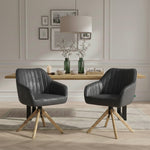 Mika-Luis 2er-Set - Polstersessel in Wildlederoptik, Cord, Webstoff