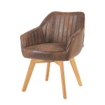 Mika-Finn 2er-Set - Drehsessel in Wildleder Optik, Cord, Webstoff Creme