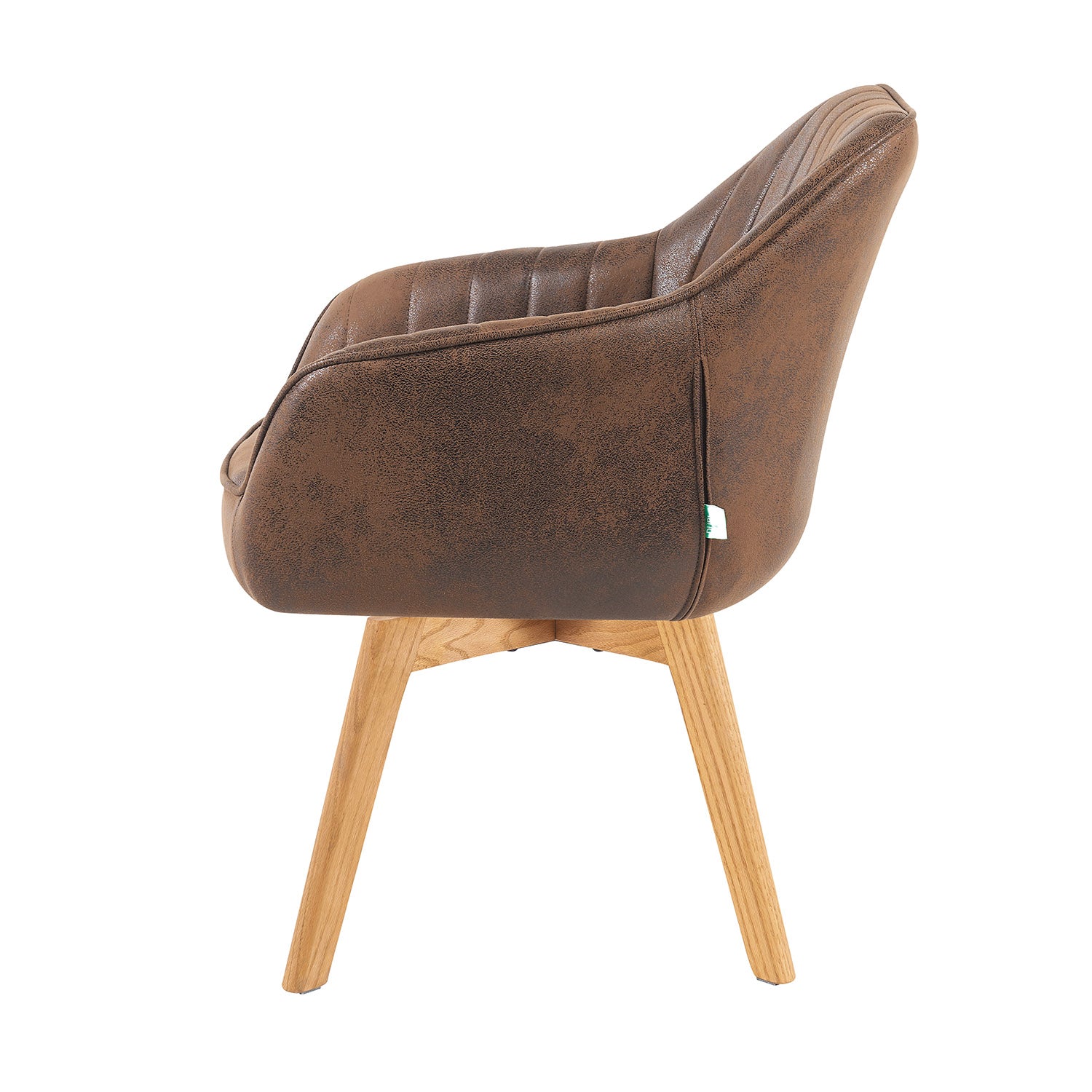 Mika-Finn 2er-Set - Drehsessel in Wildleder Optik, Cord, Webstoff Creme