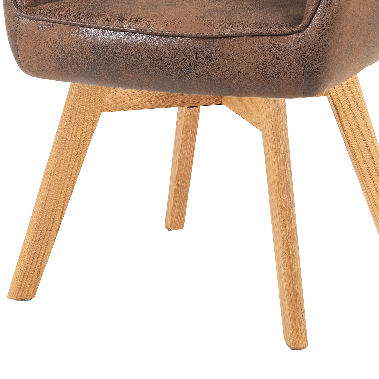 Mika-Finn 2er-Set - Drehsessel in Wildleder Optik, Cord, Webstoff Creme