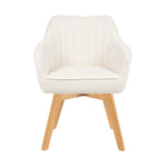 Mika-Finn 2er-Set - Drehsessel in Wildleder Optik, Cord, Webstoff Creme