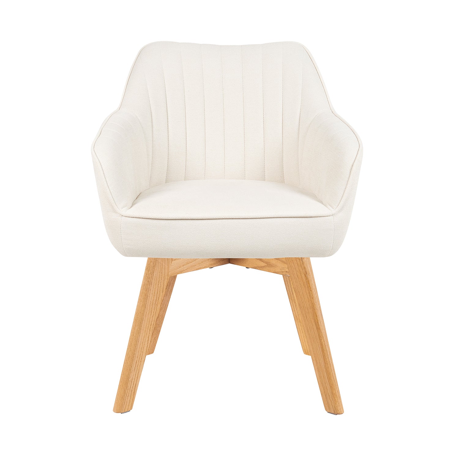 Mika-Finn 2er-Set - Drehsessel in Wildleder Optik, Cord, Webstoff Creme