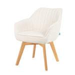 Mika-Finn 2er-Set - Drehsessel in Wildleder Optik, Cord, Webstoff Creme