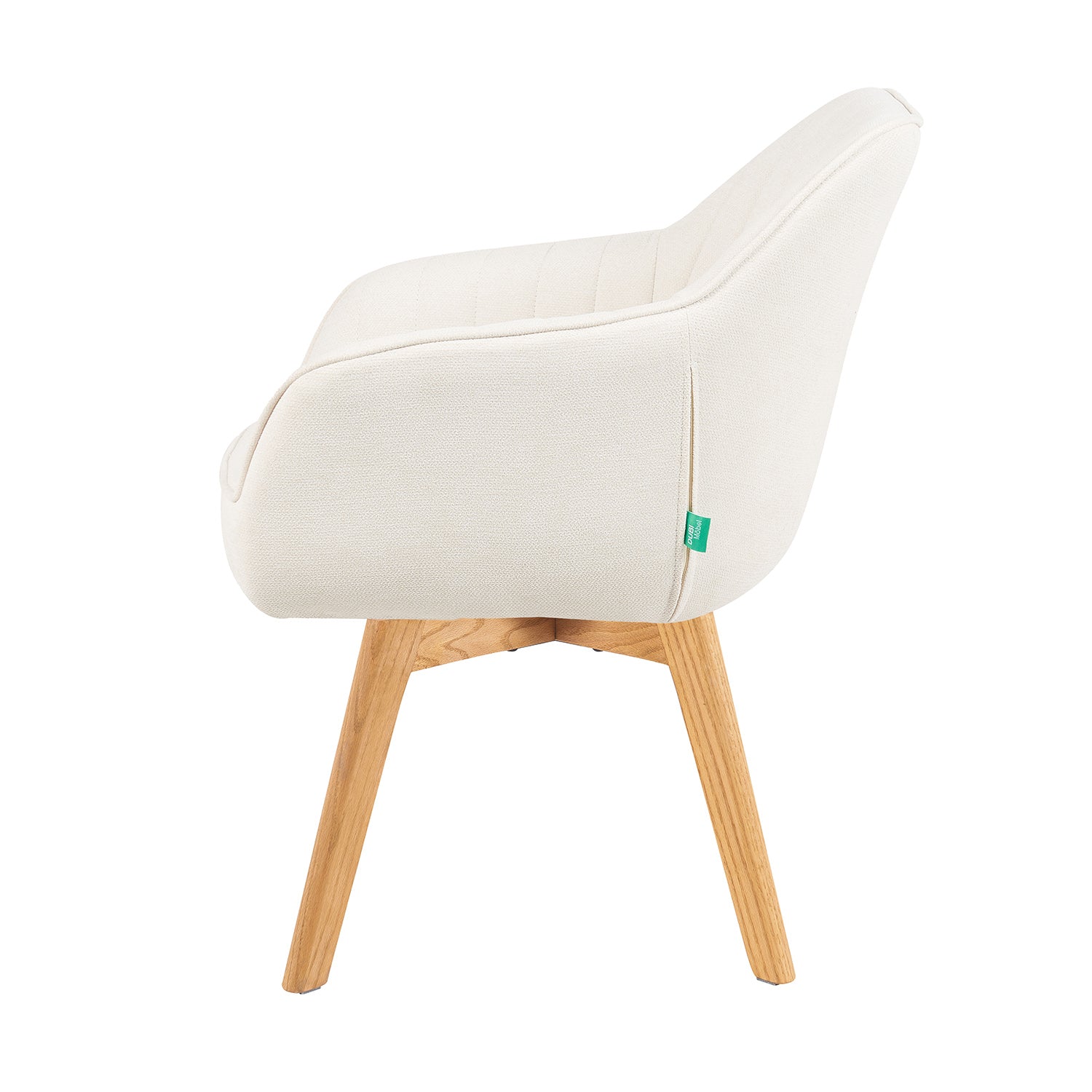 Mika-Finn 2er-Set - Drehsessel in Wildleder Optik, Cord, Webstoff Creme