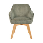 Mika-Finn 2er-Set - Drehsessel in Wildleder Optik, Cord, Webstoff Creme