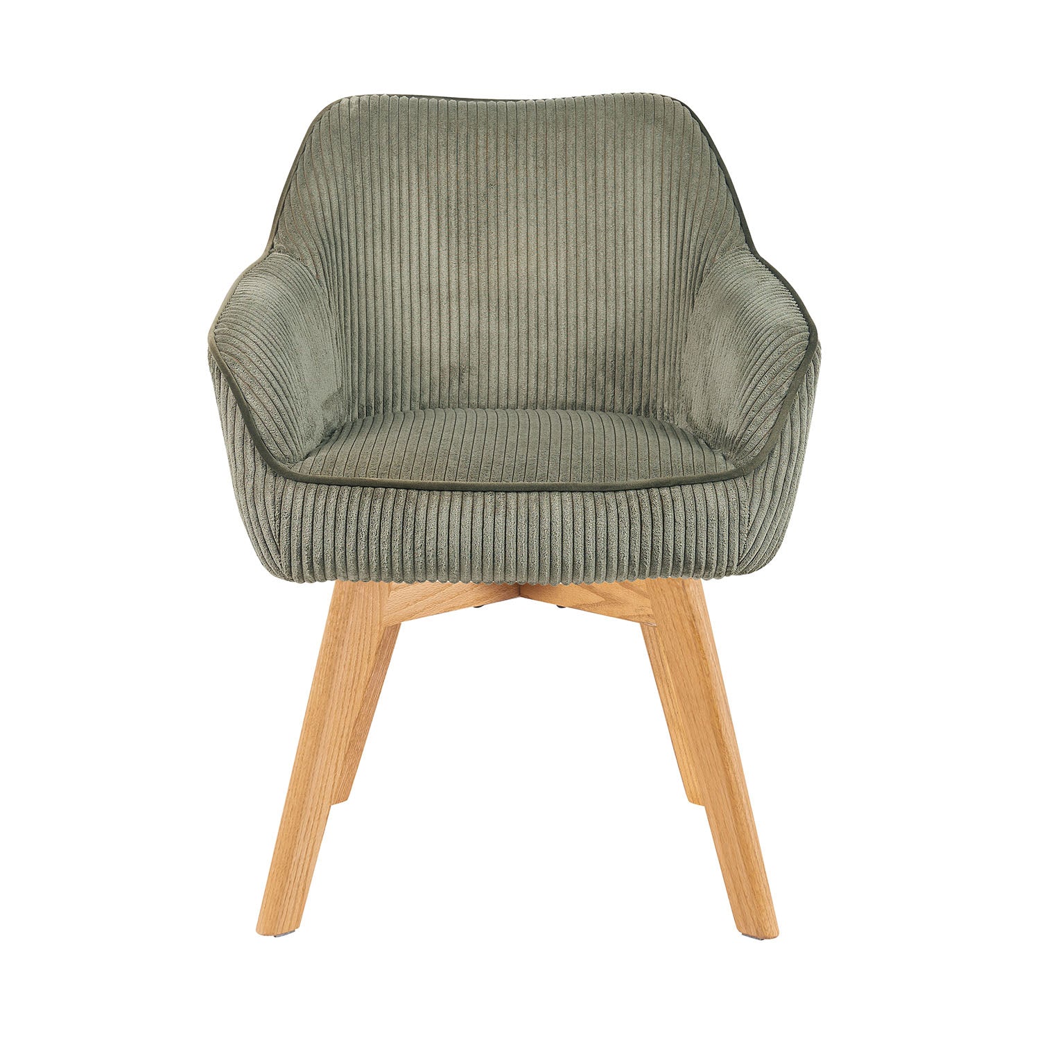 Mika-Finn 2er-Set - Drehsessel in Wildleder Optik, Cord, Webstoff Creme