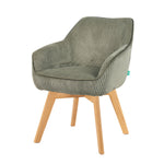 Mika-Finn 2er-Set - Drehsessel in Wildleder Optik, Cord, Webstoff Creme