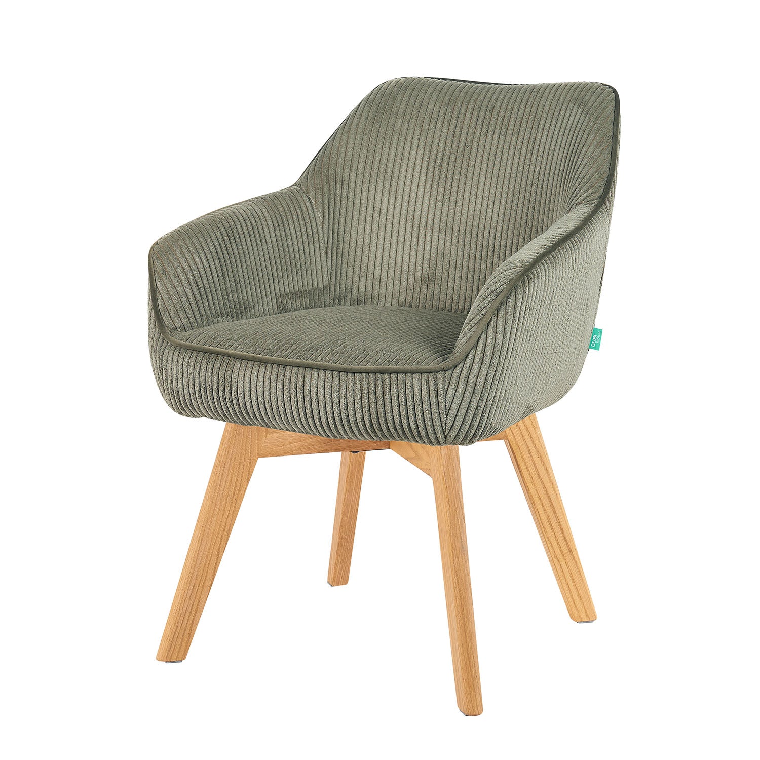 Mika-Finn 2er-Set - Drehsessel in Wildleder Optik, Cord, Webstoff Creme