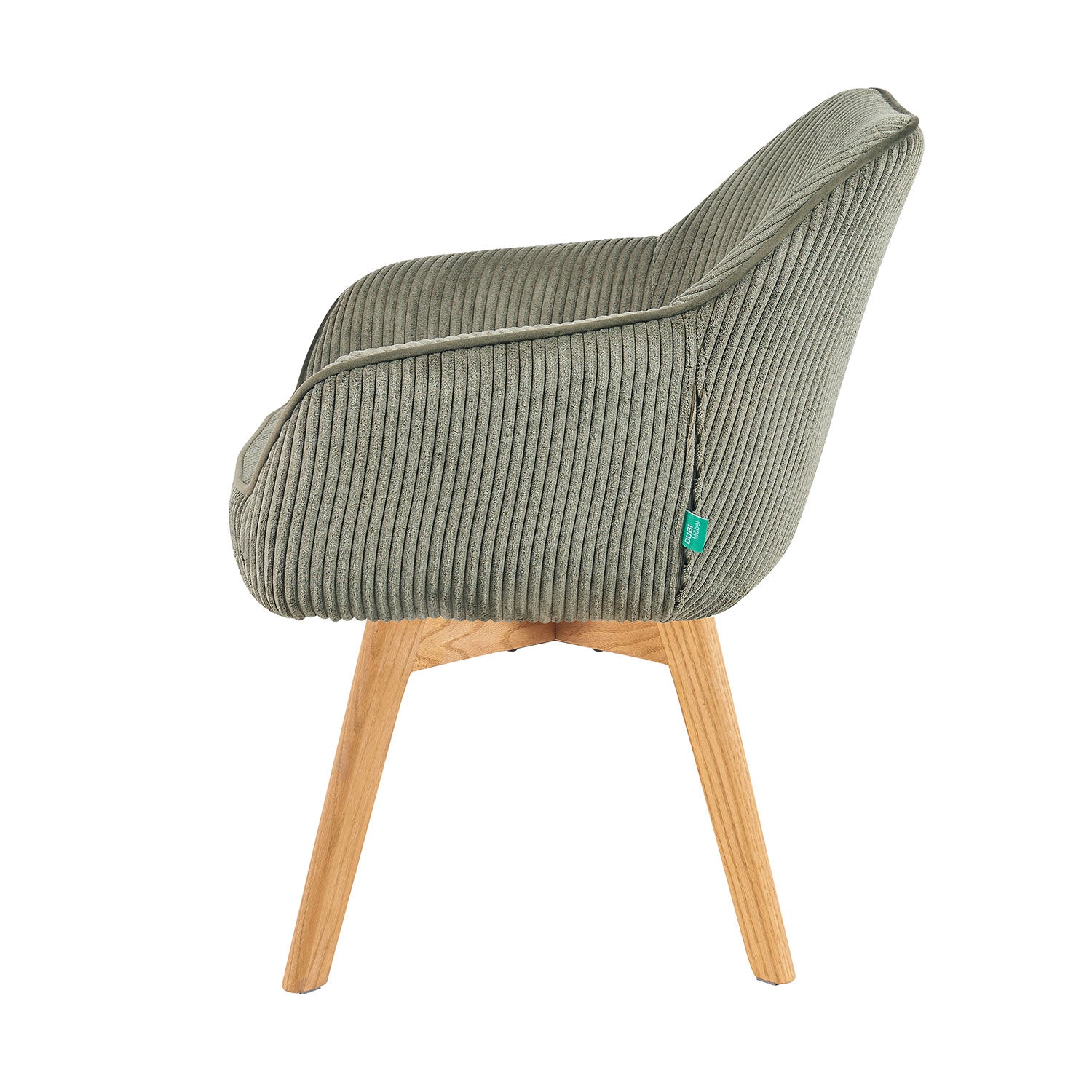 Mika-Finn 2er-Set - Drehsessel in Wildleder Optik, Cord, Webstoff Creme