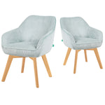 Mika-Finn 2er-Set - Drehsessel in Wildleder Optik, Cord, Webstoff Creme