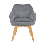 Mika-Finn 2er-Set - Drehsessel in Wildleder Optik, Cord, Webstoff Creme