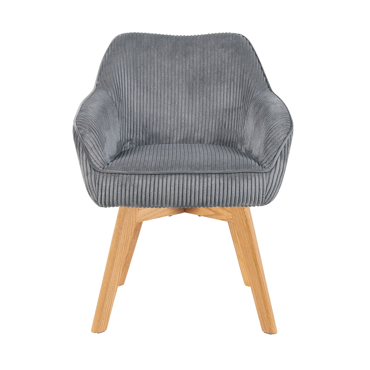 Mika-Finn 2er-Set - Drehsessel in Wildleder Optik, Cord, Webstoff Creme