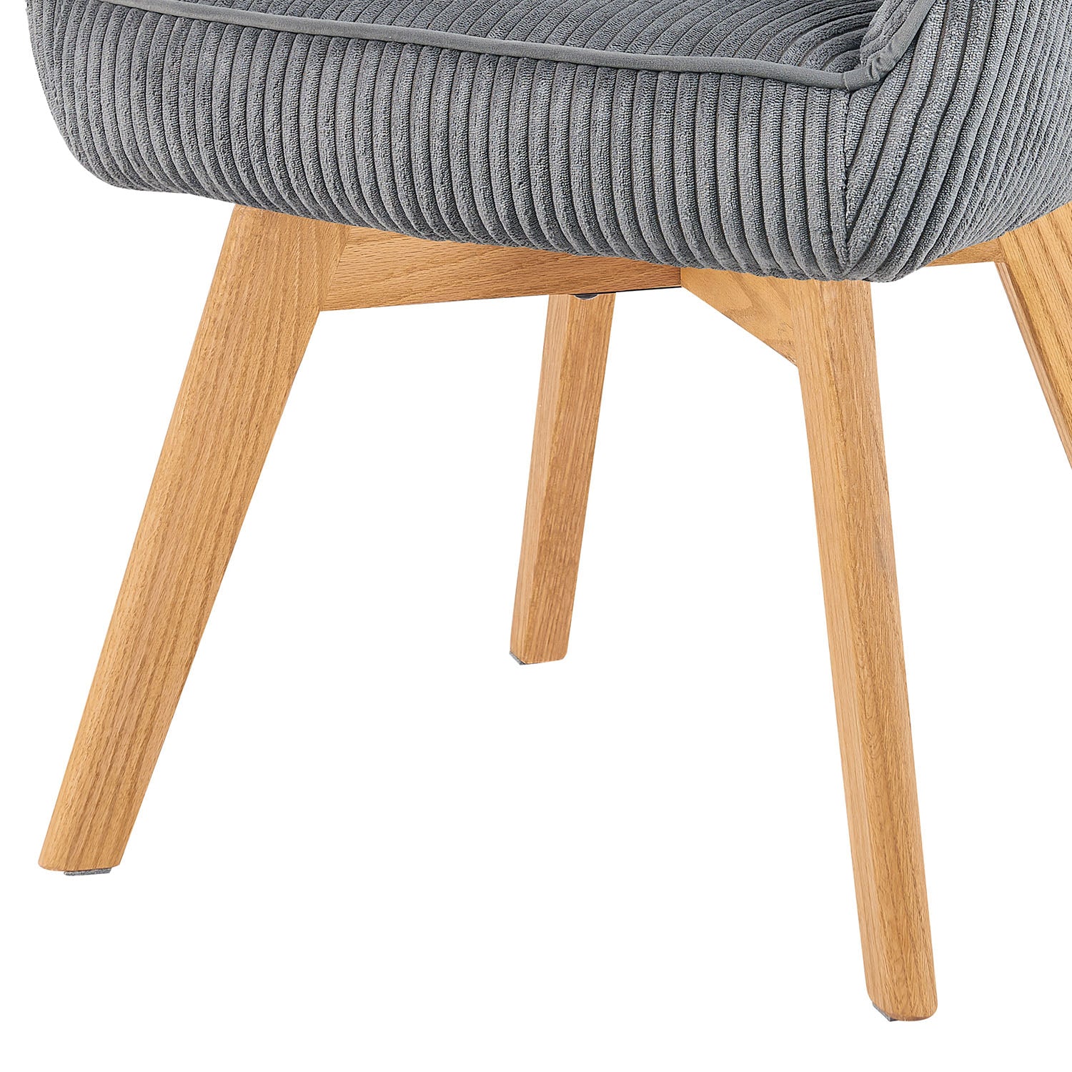 Mika-Finn 2er-Set - Drehsessel in Wildleder Optik, Cord, Webstoff Creme