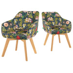 Mika-Finn 2er-Set - Drehsessel in Wildleder Optik, Cord, Webstoff Creme