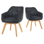 Mika-Finn 2er-Set - Drehsessel in Wildleder Optik, Cord, Webstoff Creme