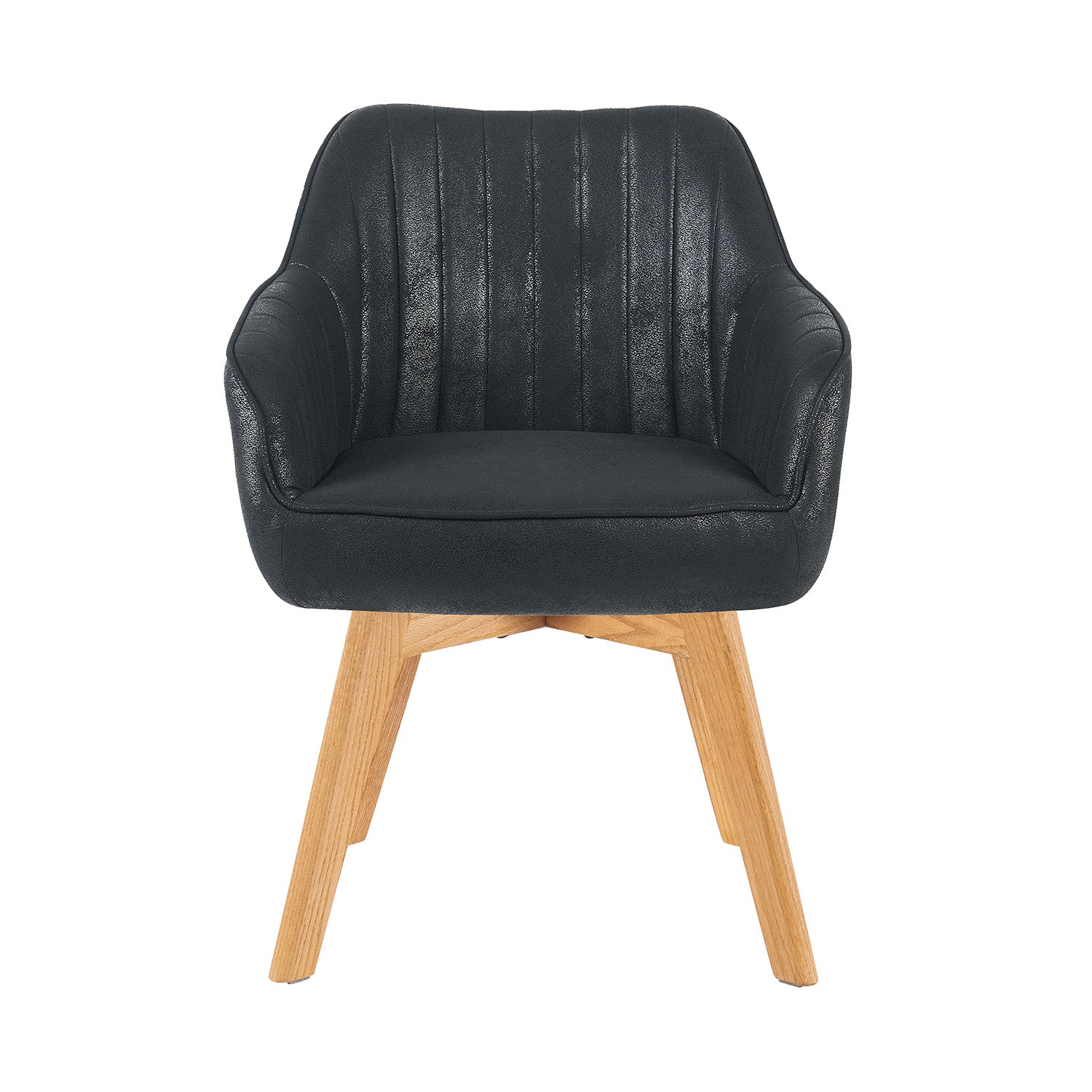 Mika-Finn 2er-Set - Drehsessel in Wildleder Optik, Cord, Webstoff Creme