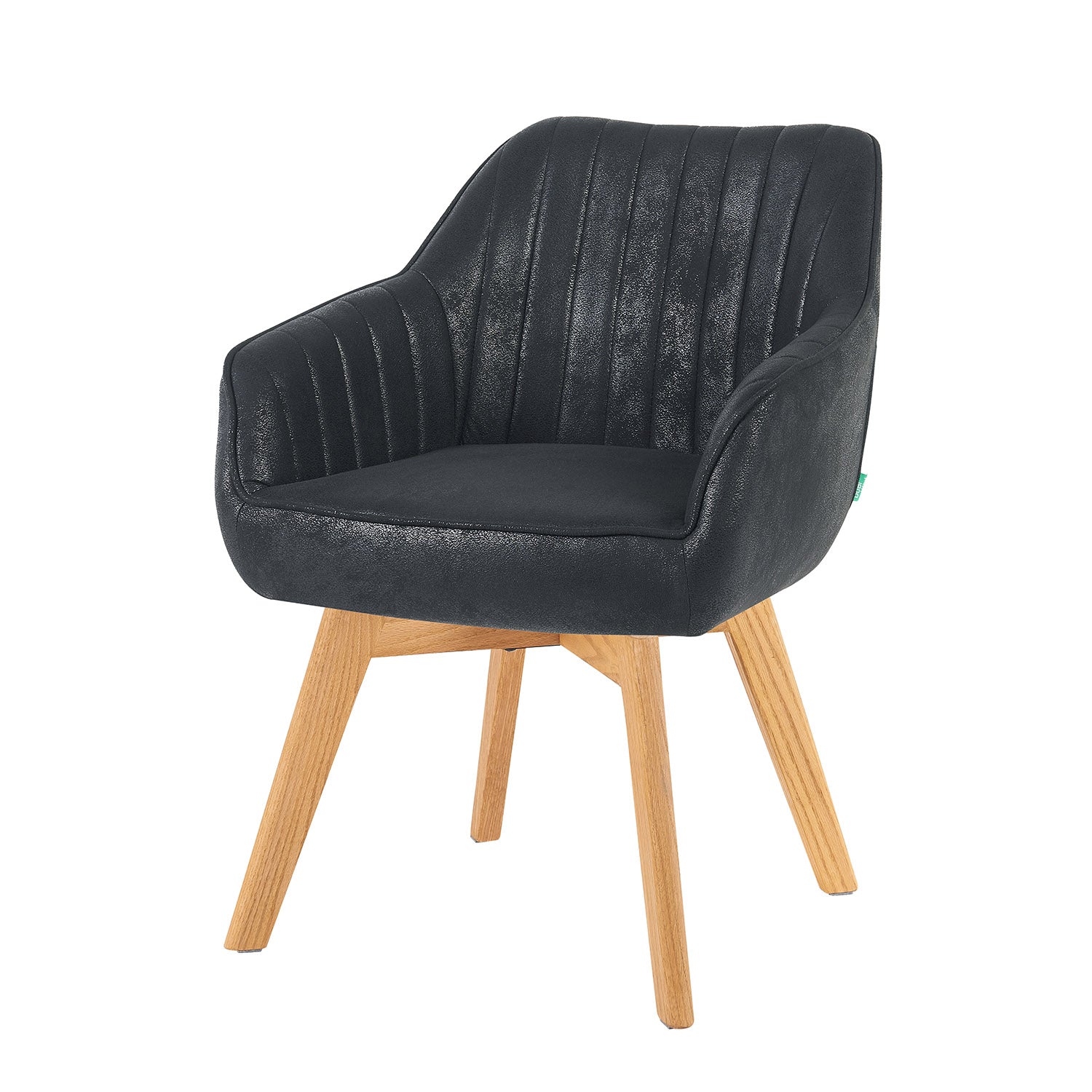 Mika-Finn 2er-Set - Drehsessel in Wildleder Optik, Cord, Webstoff Creme