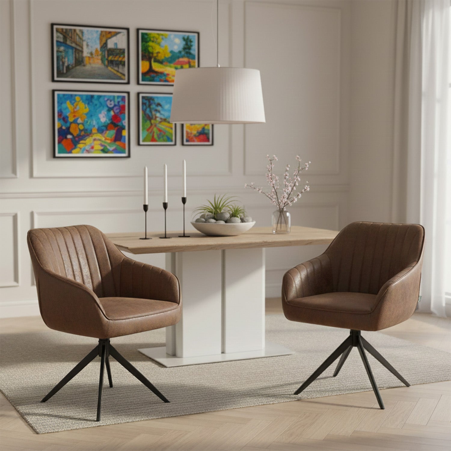 Mika-Kian 2er-Set - Designer Drehstuhl im Industrie Design