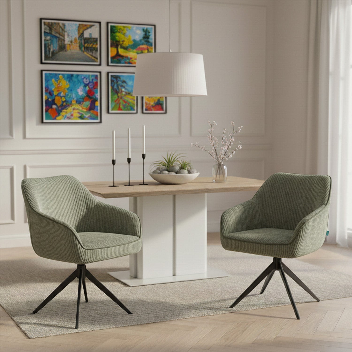 Mika-Kian 2er-Set - Designer Drehstuhl im Industrie Design