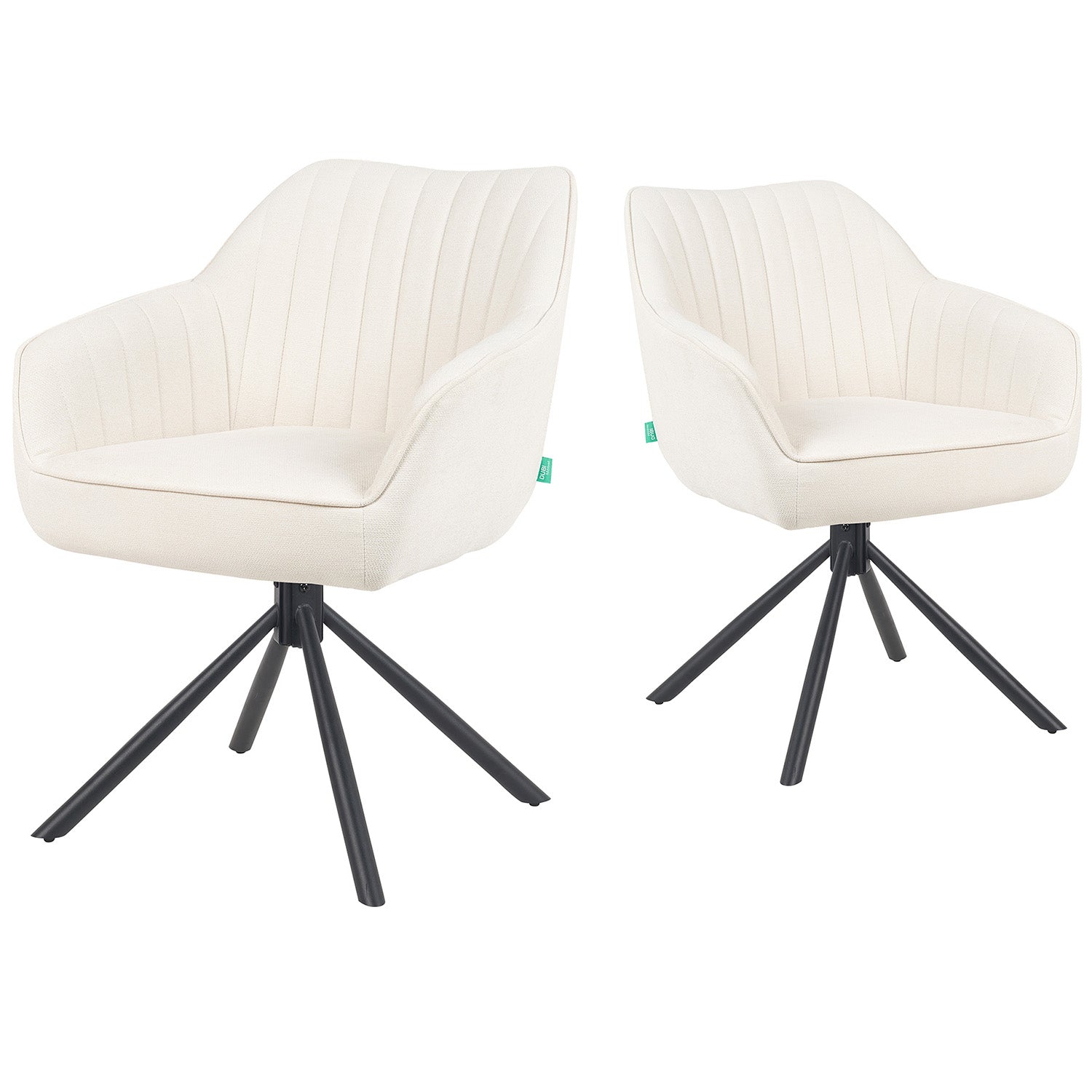 Mika-Maya 2er-Set - Drehsessel mit Federkern Polsterung