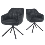 Mika-Maya 2er-Set - Drehsessel mit Federkern Polsterung