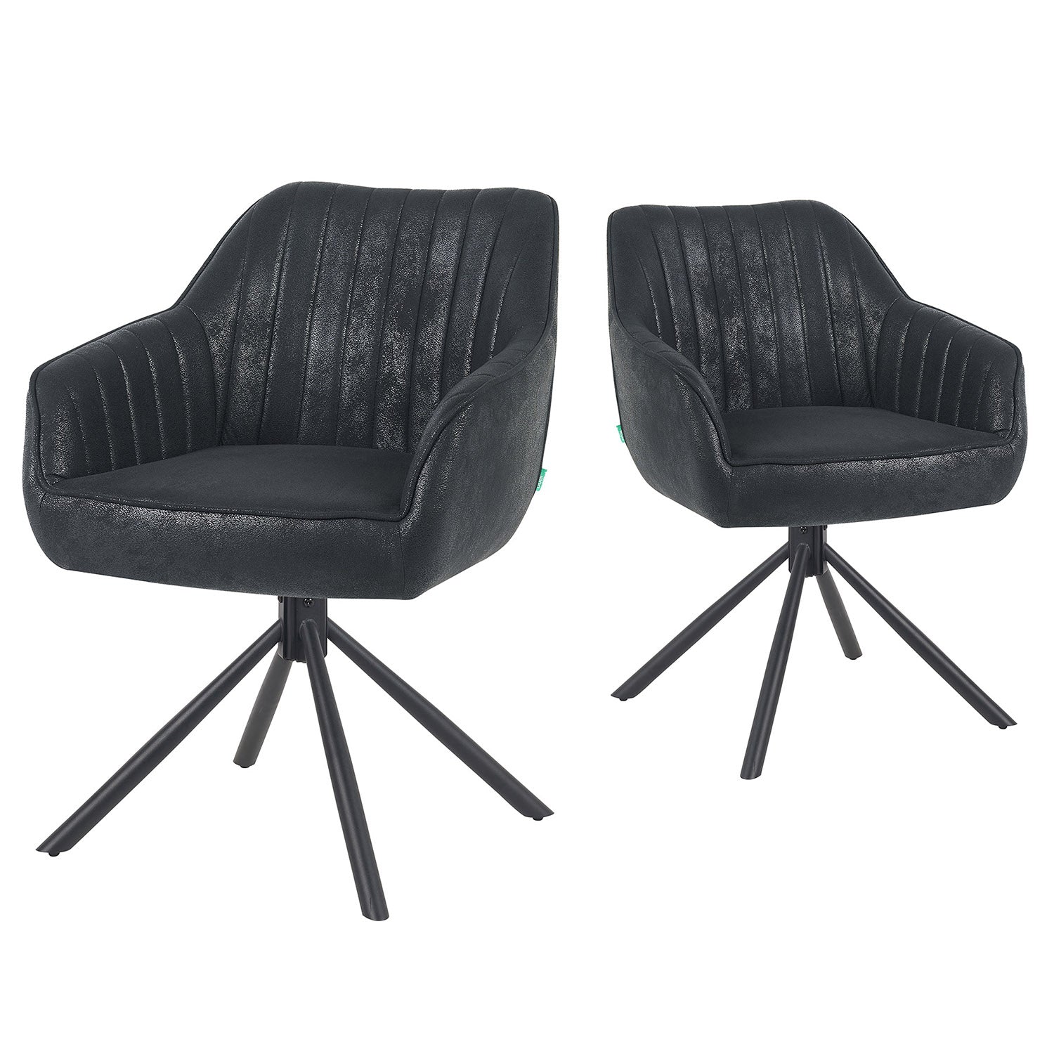 Mika-Maya 2er-Set - Drehsessel mit Federkern Polsterung