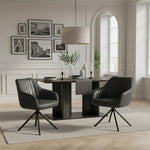 Mika-Maya 2er-Set - Drehsessel mit Federkern Polsterung