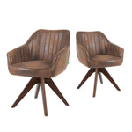 Esszimmerstuhl Mika-Finn 2er-Set | 360° drehbar | Eiche geölt Natur