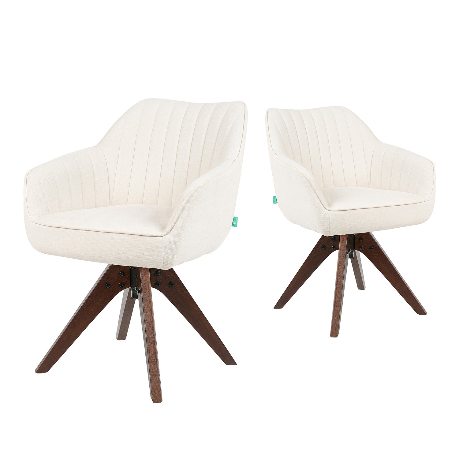 Esszimmerstuhl Mika-Finn 2er-Set | 360° drehbar | Eiche geölt Natur