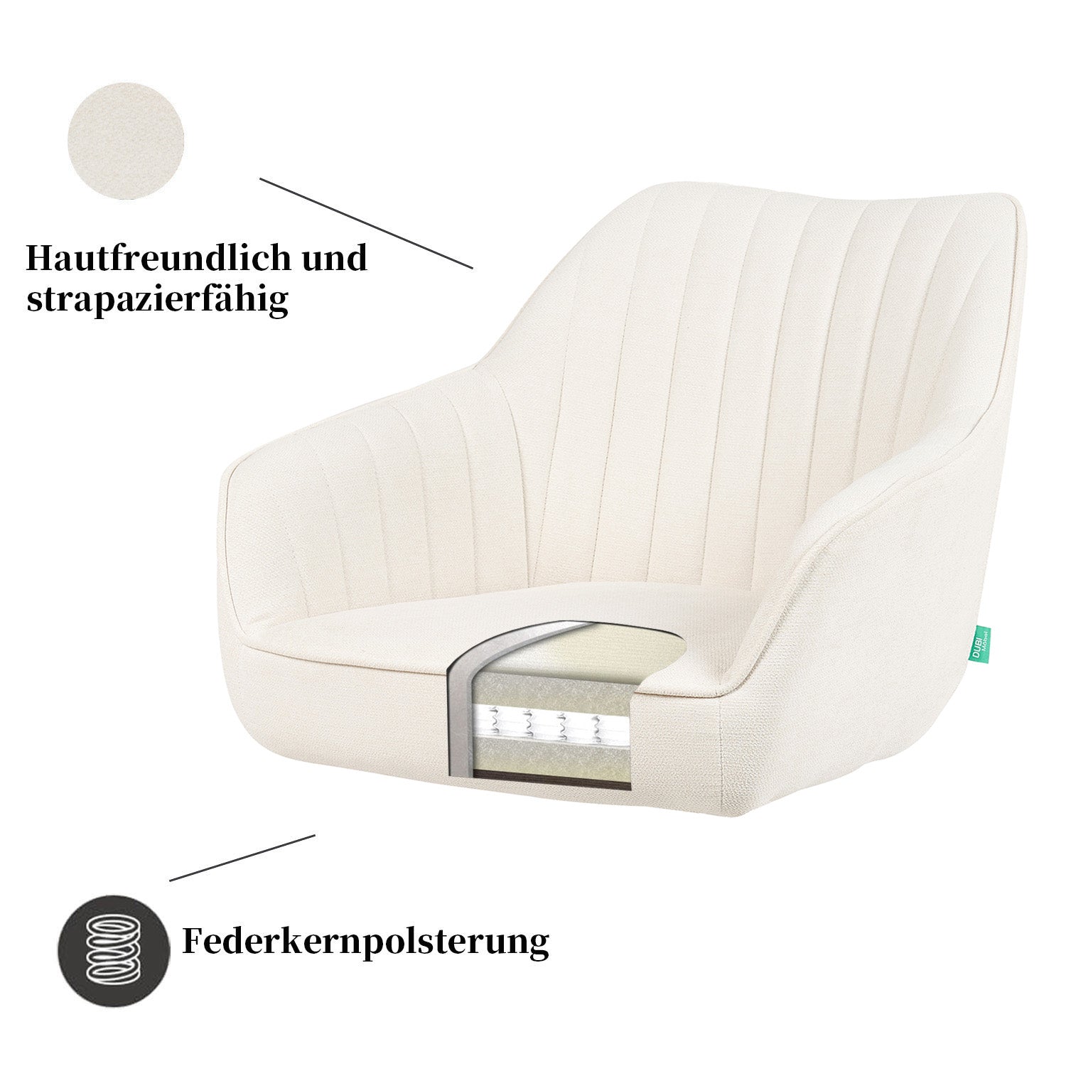 Esszimmerstuhl Mika-Finn 2er-Set | 360° drehbar | Eiche geölt Natur