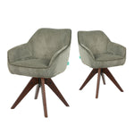 Esszimmerstuhl Mika-Finn 2er-Set | 360° drehbar | Eiche geölt Natur