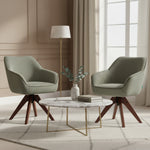 Esszimmerstuhl Mika-Finn 2er-Set | 360° drehbar | Eiche geölt Natur