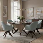 Esszimmerstuhl Mika-Finn 2er-Set | 360° drehbar | Eiche geölt Natur