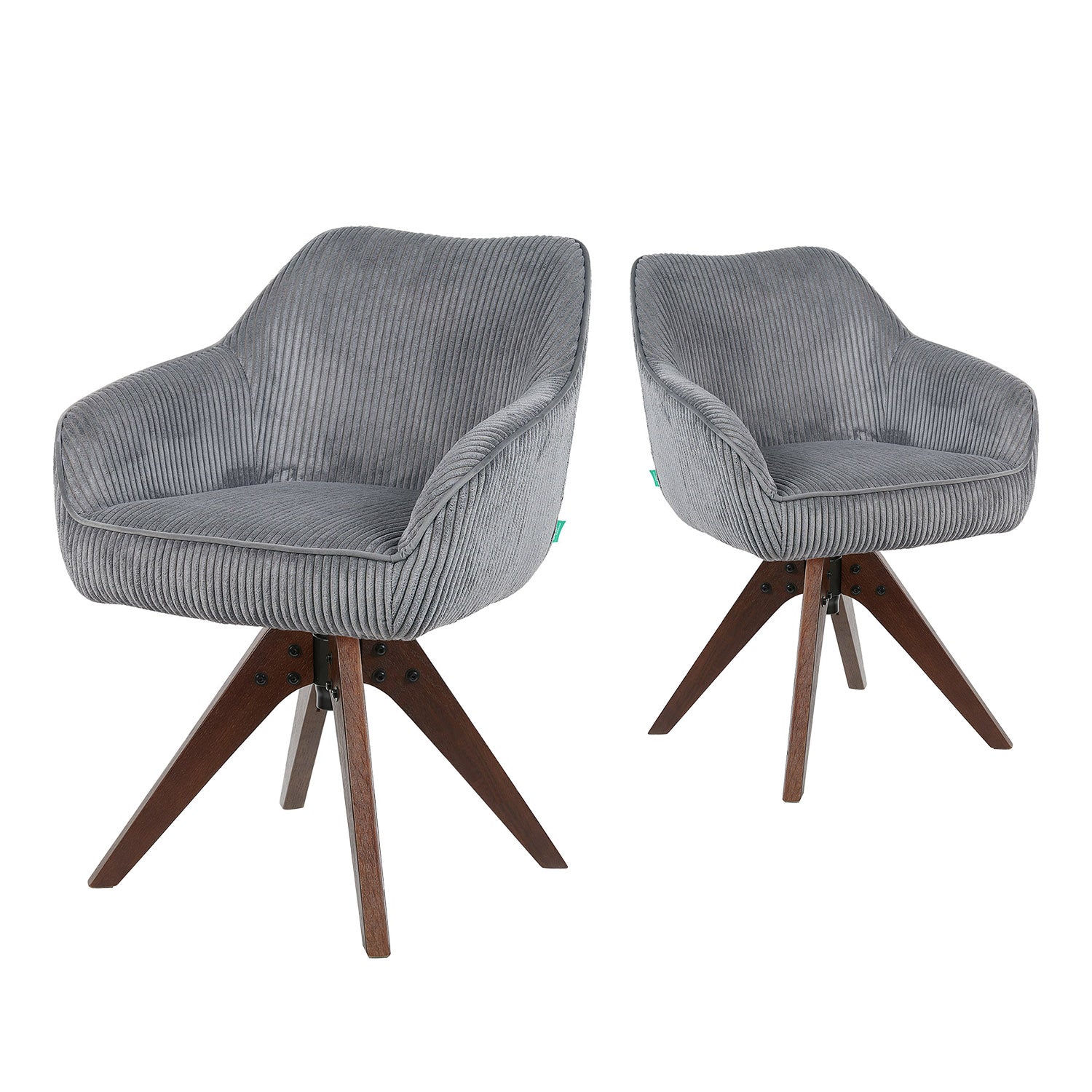 Esszimmerstuhl Mika-Finn 2er-Set | 360° drehbar | Eiche geölt Natur