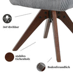 Esszimmerstuhl Mika-Finn 2er-Set | 360° drehbar | Eiche geölt Natur