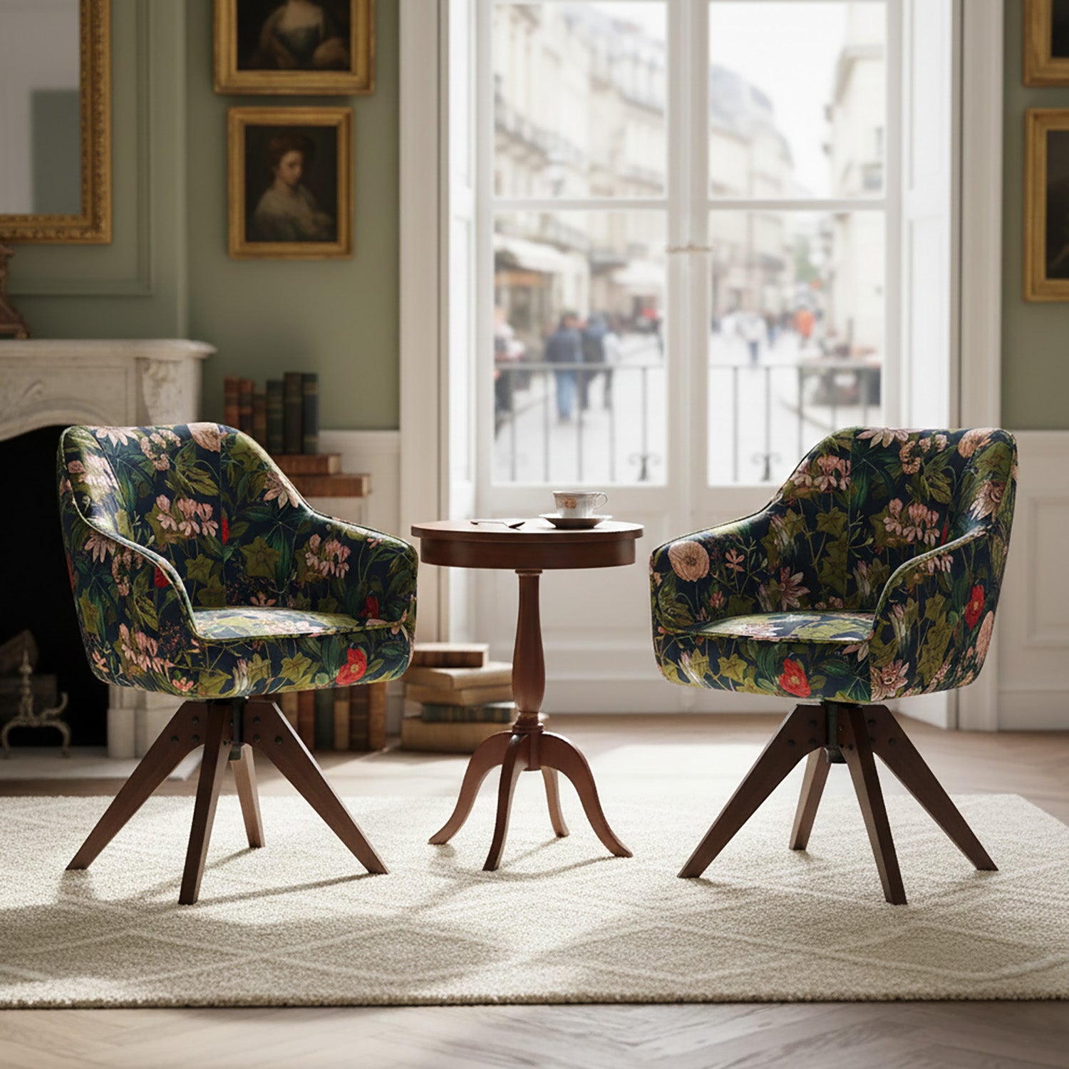 Esszimmerstuhl Mika-Finn 2er-Set | 360° drehbar | Eiche geölt Natur