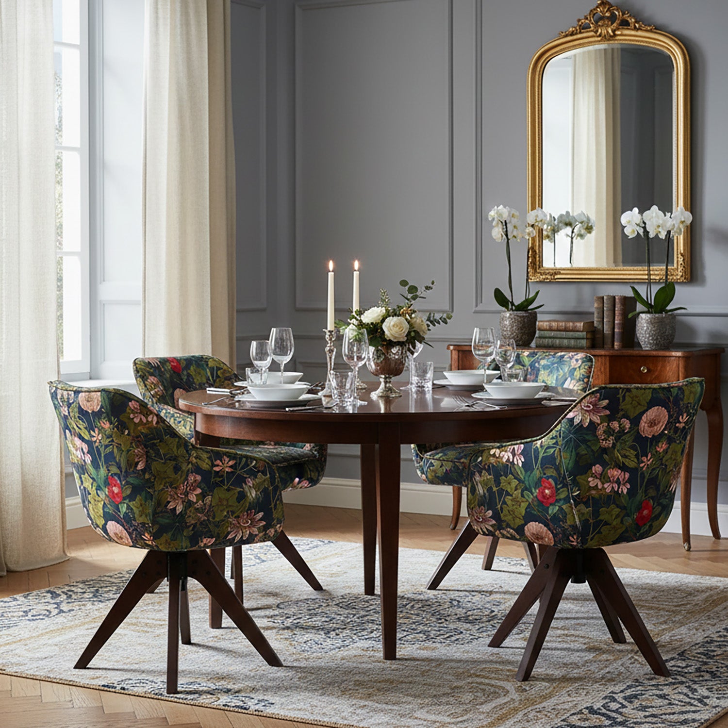 Esszimmerstuhl Mika-Finn 2er-Set | 360° drehbar | Eiche geölt Natur