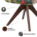 Esszimmerstuhl Mika-Finn 2er-Set | 360° drehbar | Eiche geölt Natur